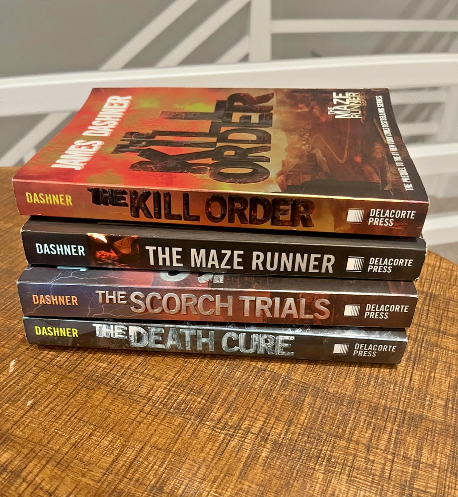 Maze Runner Series Trilogy + The Kill Order (Lot of 4 Paperback Books)