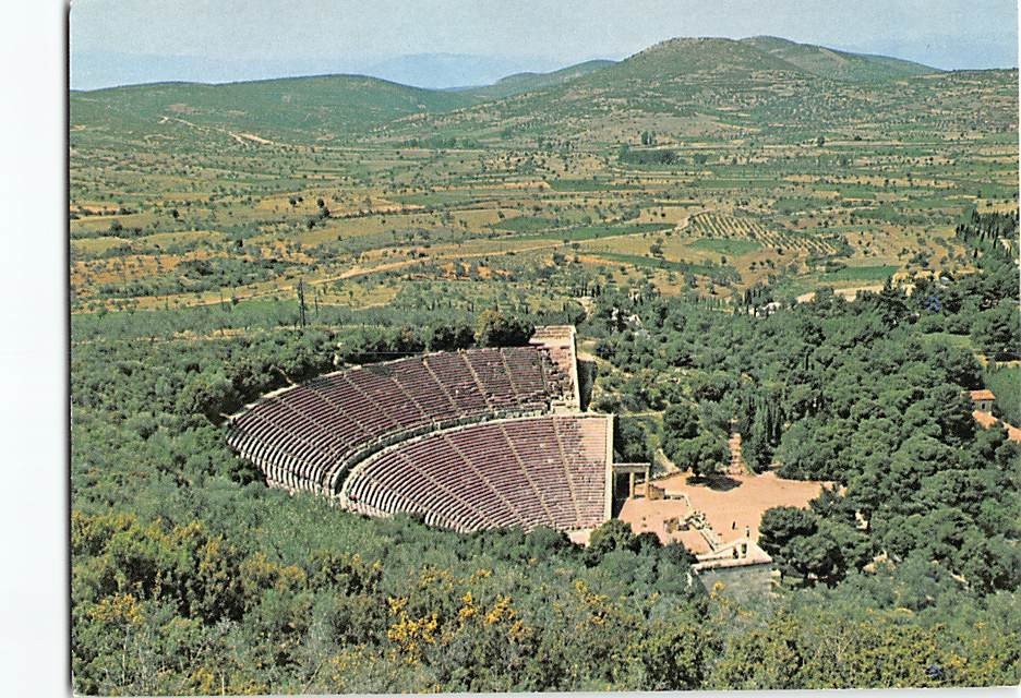 Postcard Aerial View Ancient Theatre of Epidaurus in Greece