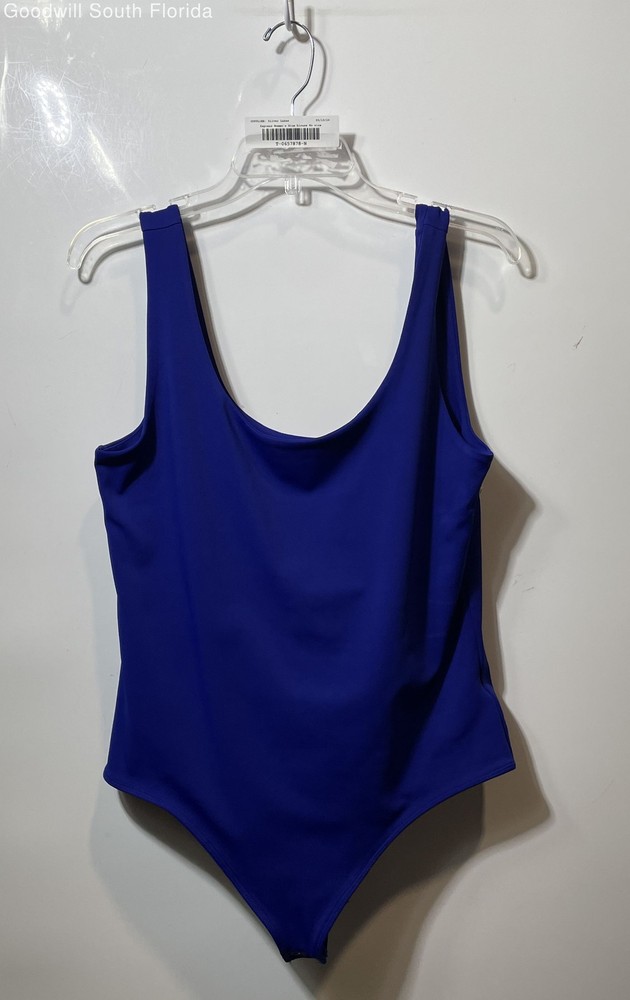Express Womens Blue Sleeveless Racerback Scoop Neck Bodysuit Tank Top No Size