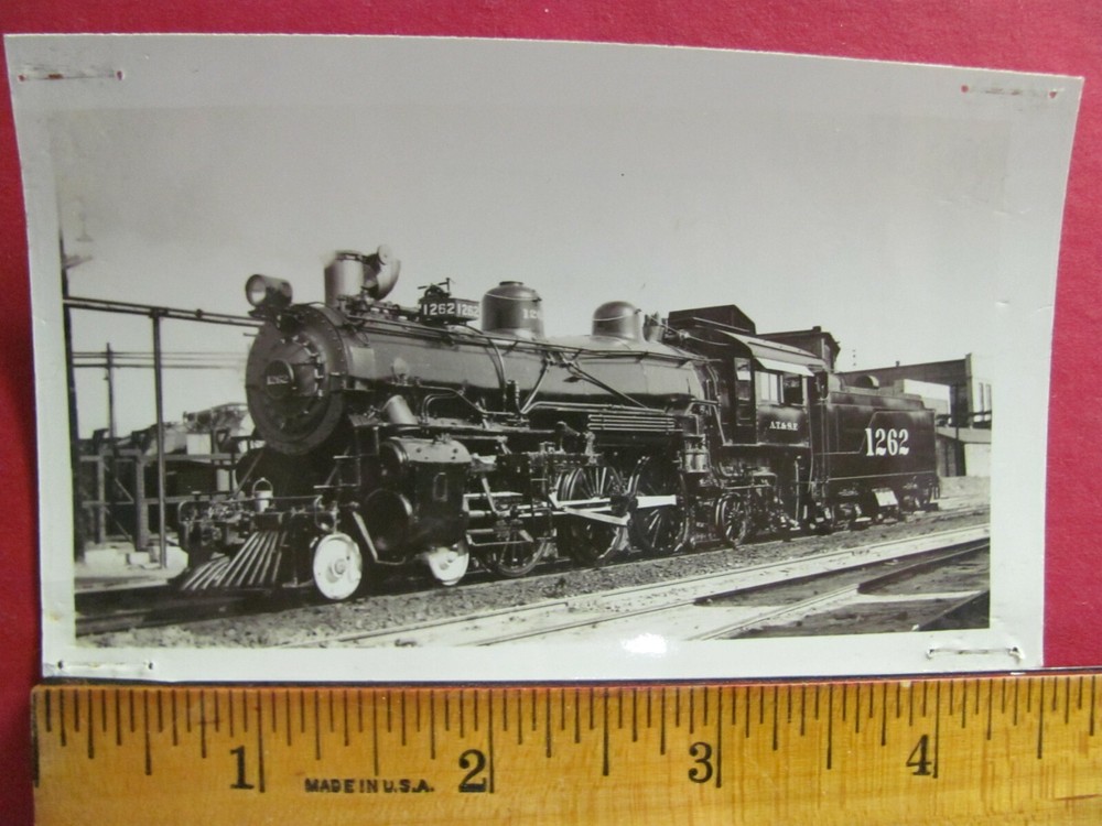 Atchison Topeka & Santa Fe Railroad 4-6-2 Locomotive #1262 Photo West Coast