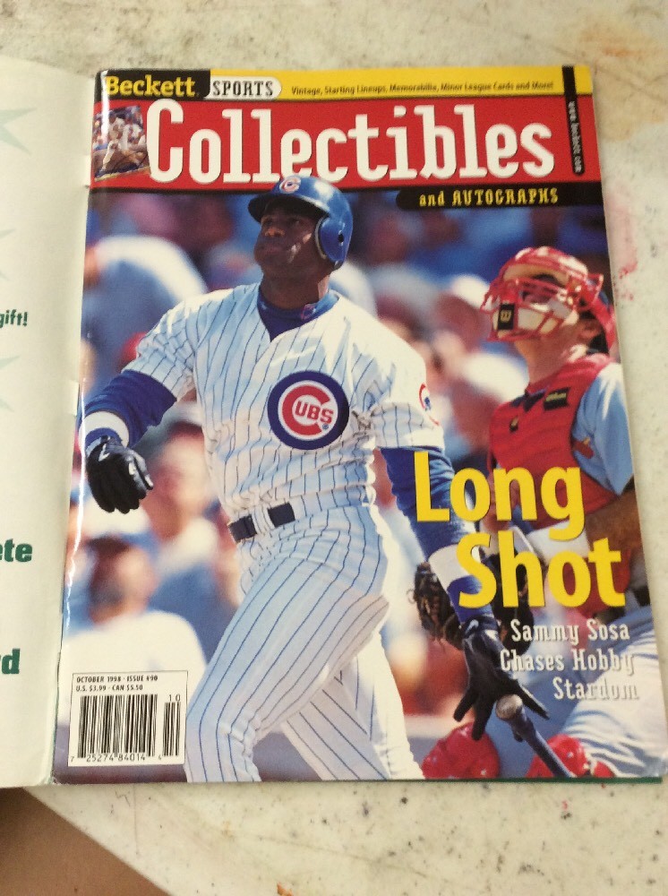 BECKETT SPORTS COLLECTIBLES MAGAZINE Sammy Sosa October 1998
