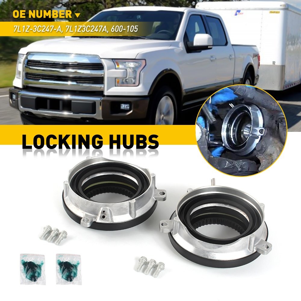 2Pc 4WD Vacuum Hub Actuator Axle Locking For 03-15 Ford Expedition 04-15 F150