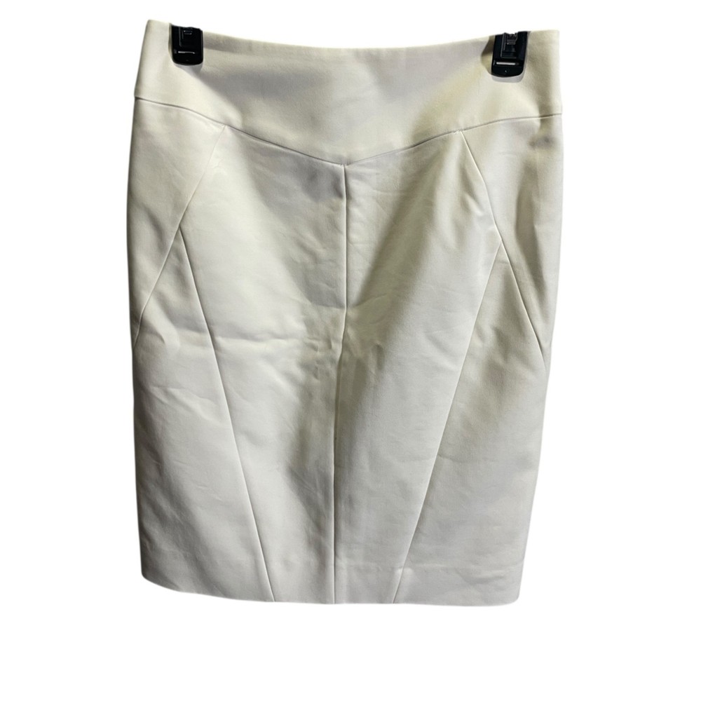 Antonio Melani Womens Pencil Skirt Size 4 Off-White Cotton Blend