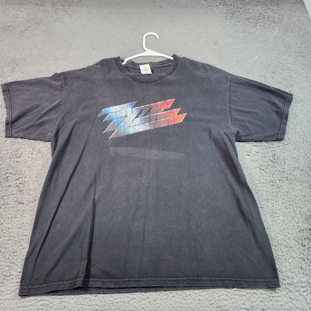 ZZ Top Beer Drinkers Hell Raisers Shirt Mens XL Black Tennessee River Band Tee