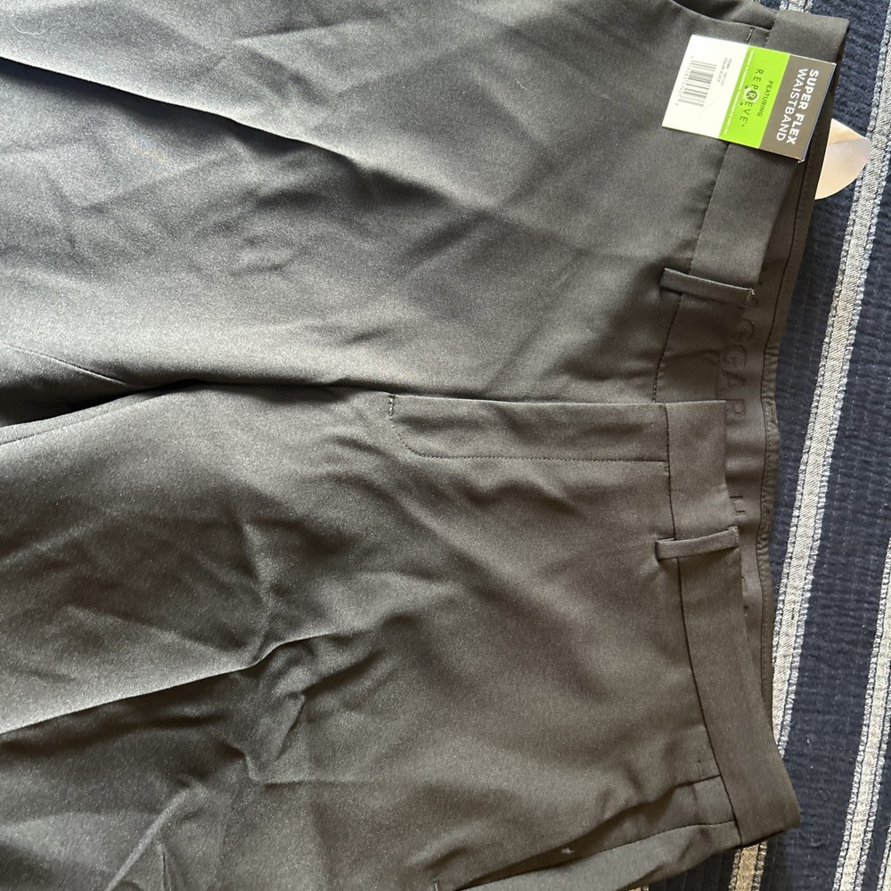NWT~Haggar~Men’s Straight Fit~Black Dress Pants~Super Flex Waistband~Sz 36x 29 J