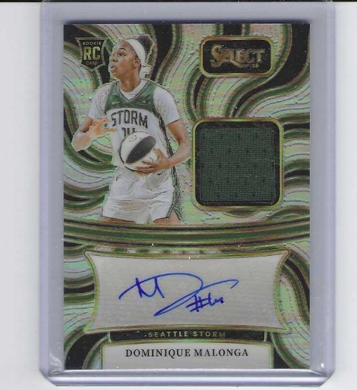 2025-26 Select WNBA Dominique Malonga Rookie Silver Prizm Auto Jersey