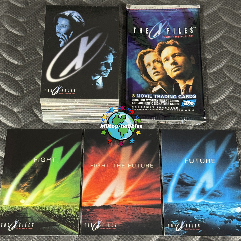 The X-Files Fight The Future Complete 72-Card Trading Cards Set +Wrap 1998 Topps