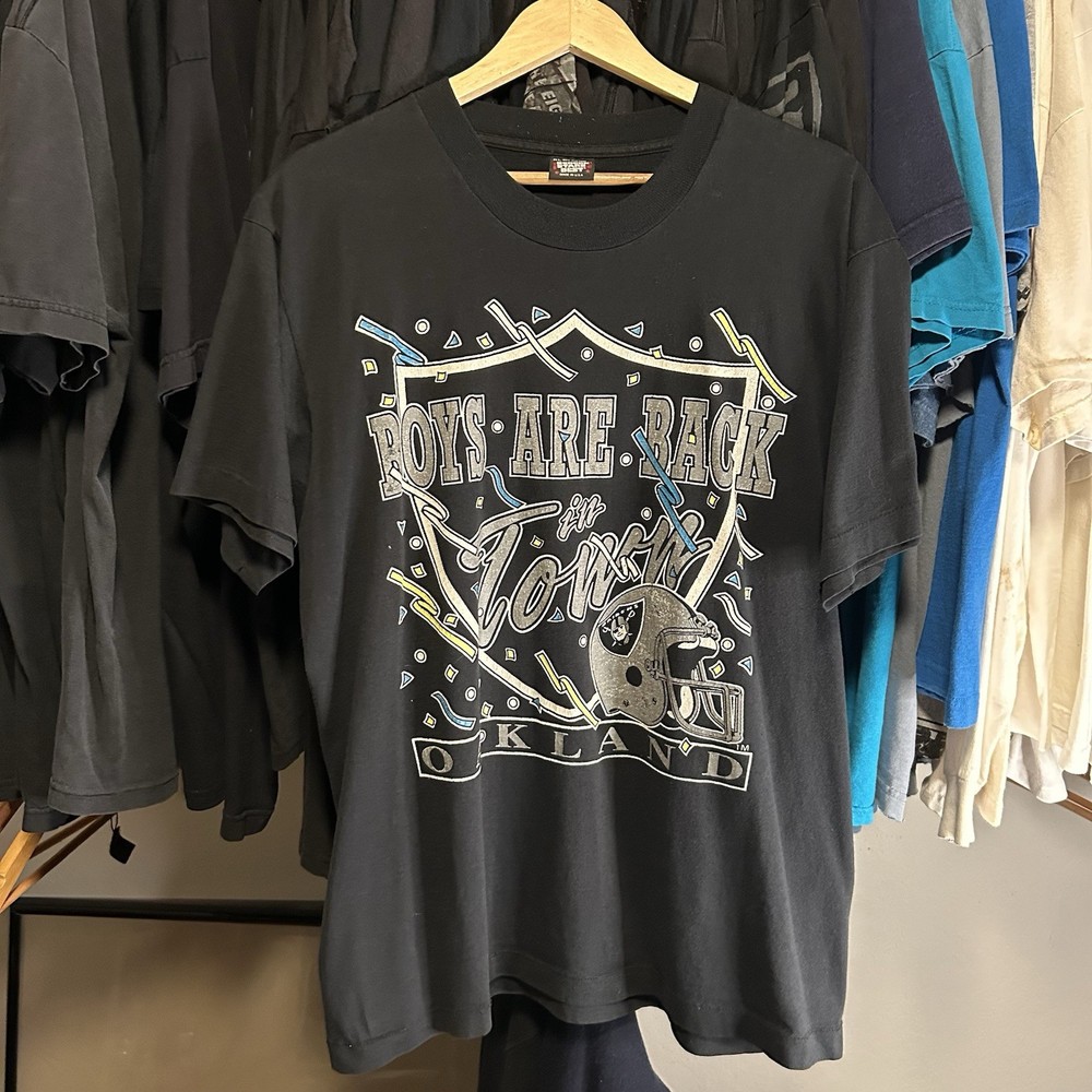 Vintage Early 90s Oakland Raiders Graphic Shirt Made In USA Single Stitch  XL