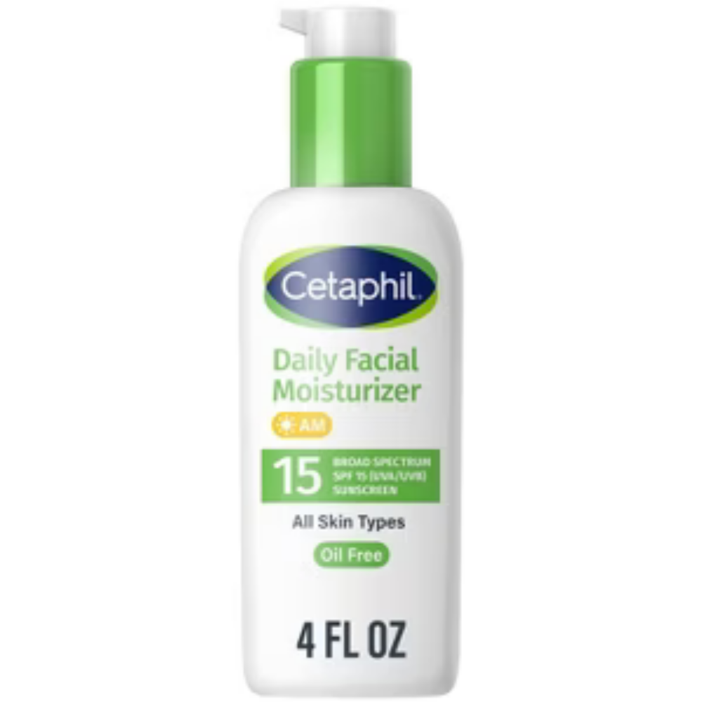 Daily Facial Moisturizer SPF 15, 4 Fl Oz, Gentle Facial Moisturizer for Dry