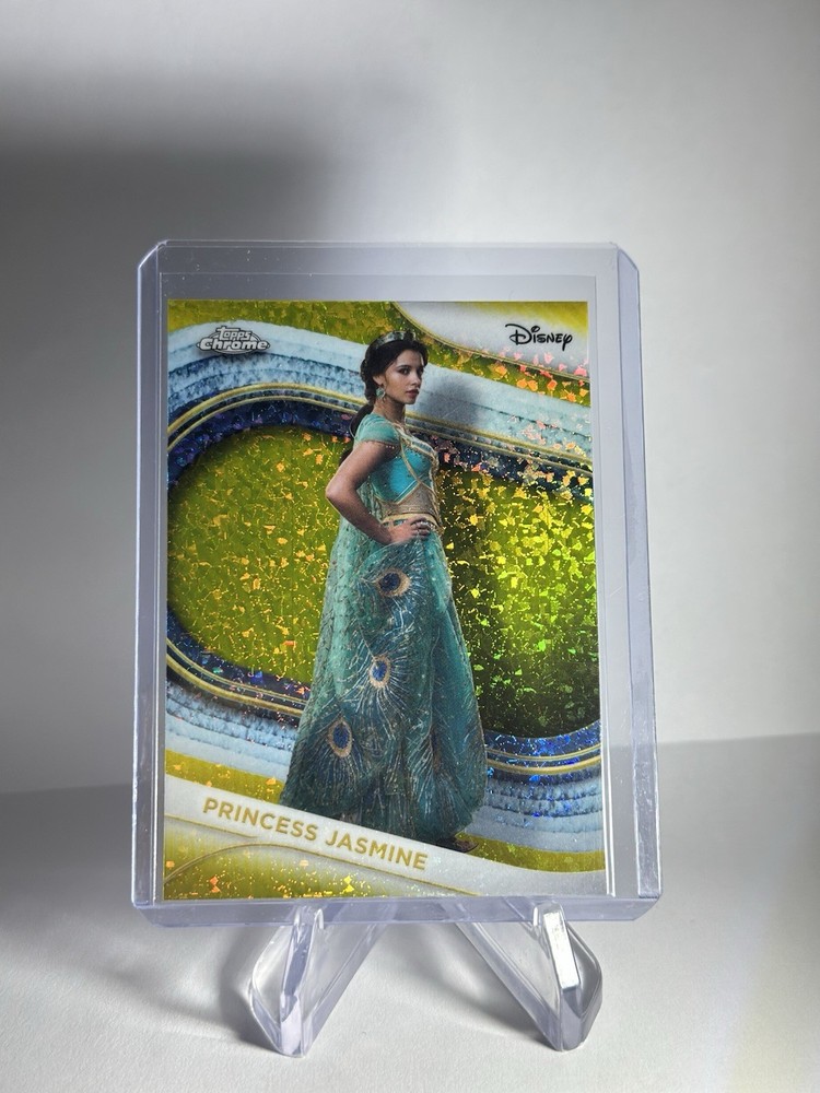 2025 Topps Chrome Disney Princess Jasmine Yellow Mini Diamond Refractor