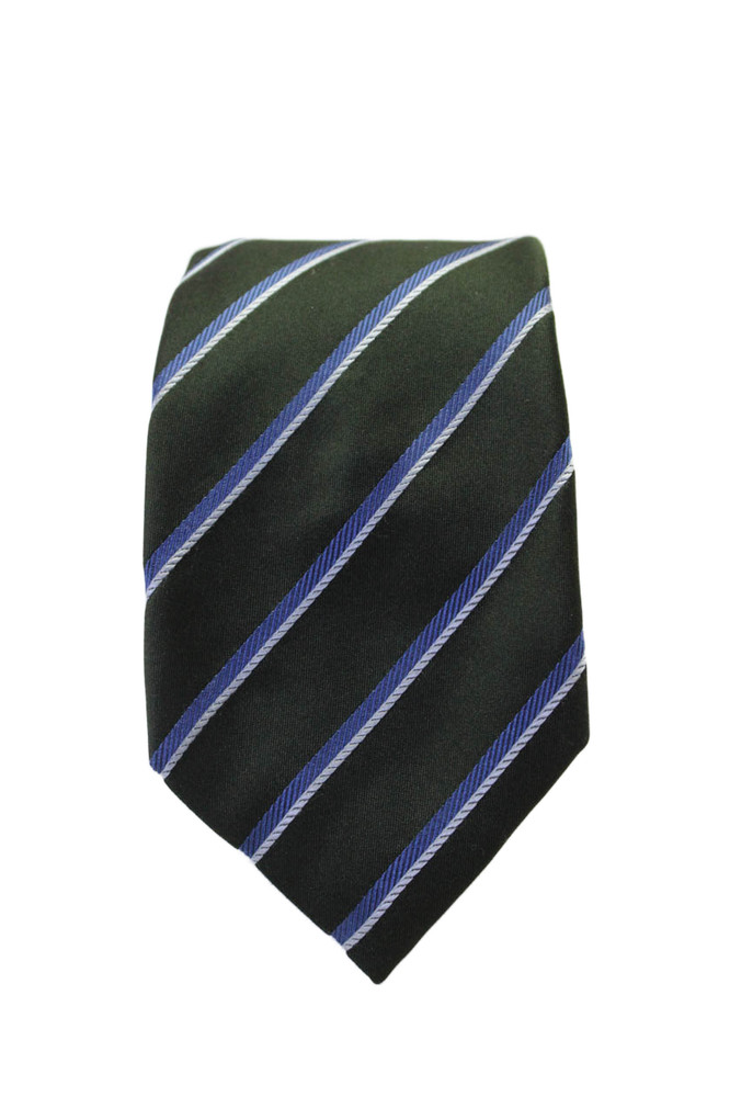 Isaia Mens Silk Striped Classic Neck Tie Green Size OSFree Shipping in US $100+ Orders | $6.95 Orders Below