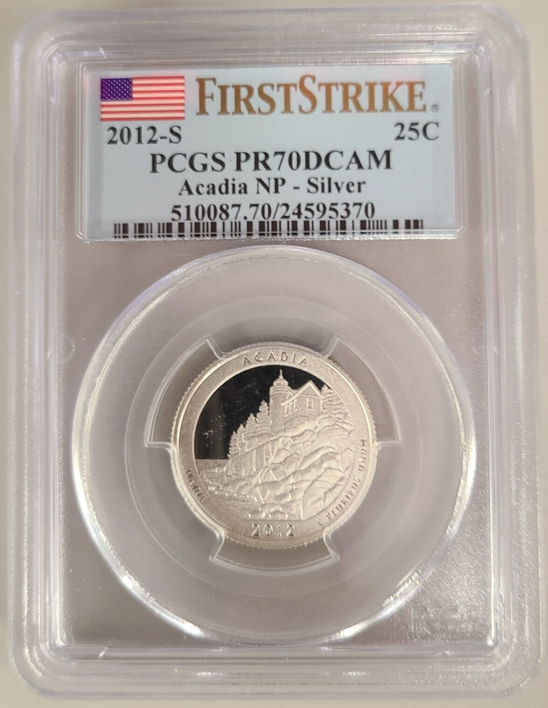 2012 S Silver Acadia National Park Quarter PCGS PR70 DCAM Proof-image
