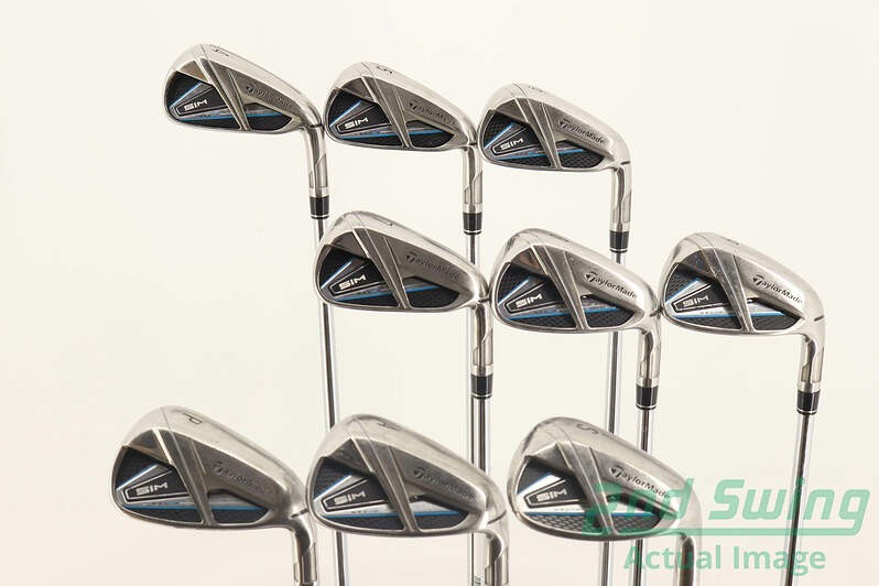 TaylorMade SIM MAX Iron Set 4-PW AW SW Stiff Steel Right Hand Standard
