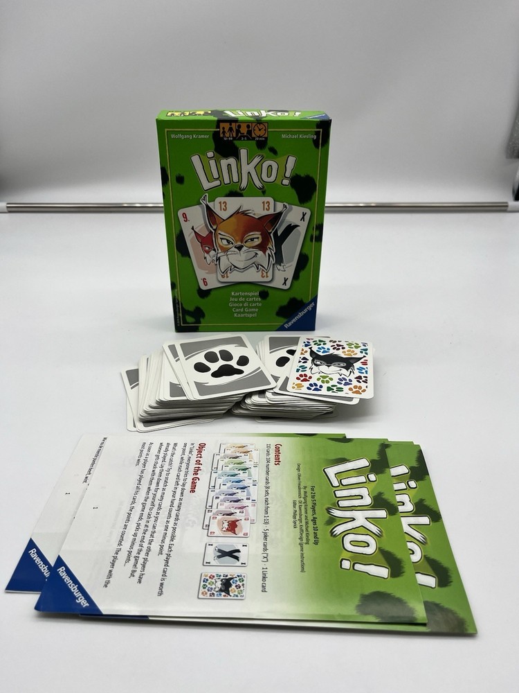 Linko! OOP COMPLETE Card Game Adult Owned All Cards Accounted For