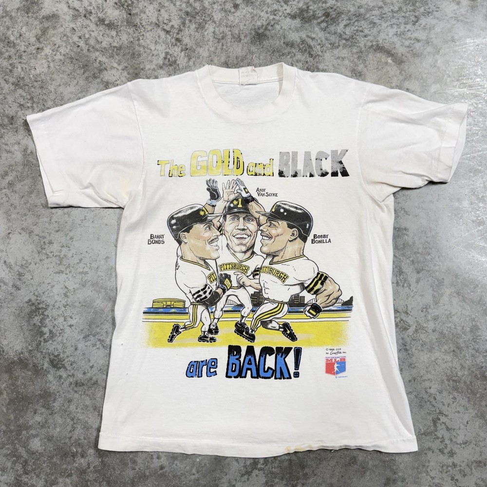Vintage Pittsburgh Pirates Shirt Mens Large Bonds Van Slyke Bonilla MLB 80s
