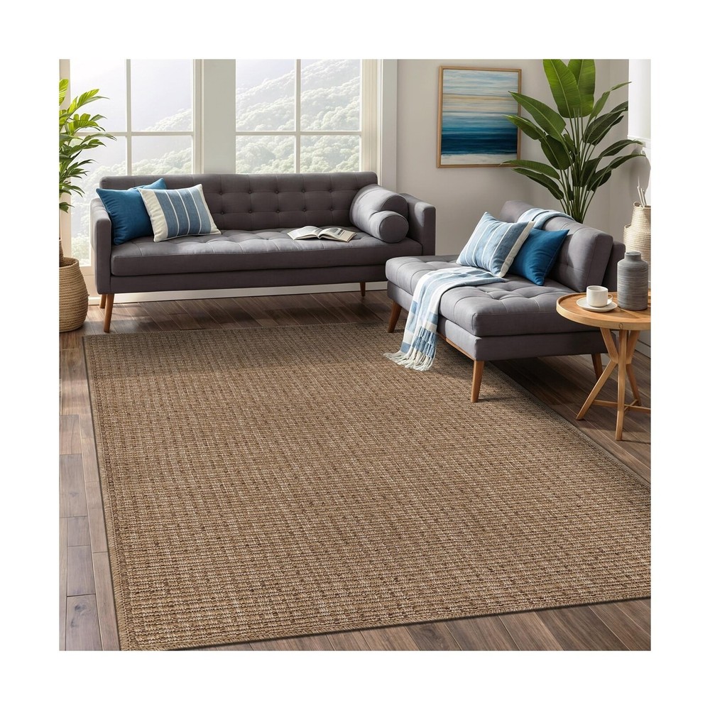 Beverly Jute Rug 8x10 Natural Washable Indoor Outdoor Durable Easy Care