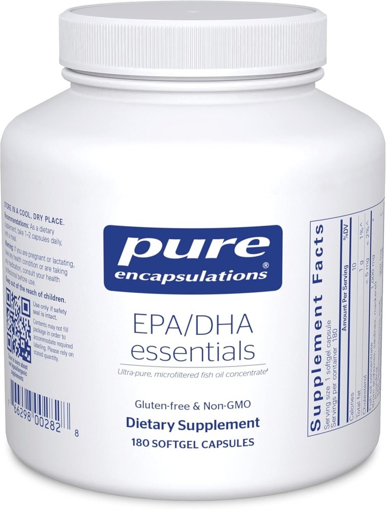 Pure Encapsulations Omega-3 Fish Oil for Cardiovascular Support 180 Capsules Exp 01/27