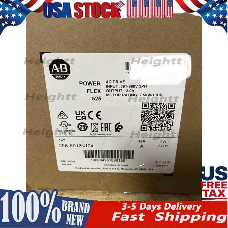 NEW Allen Bradley 25B-E012N104 /A PowerFlex525 AC Drive 600V 12A 3-Ph
