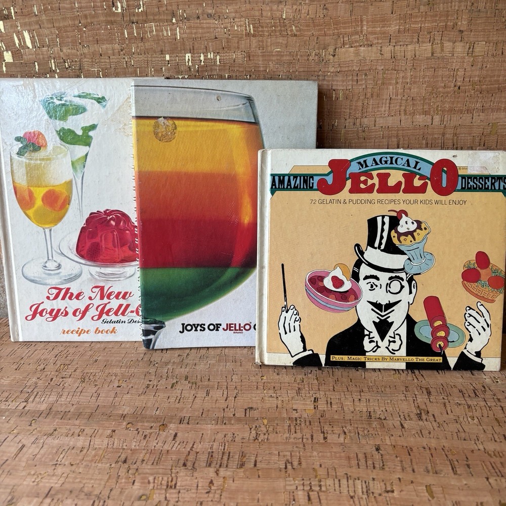 Vintage Lot of 3 JELL-O Recipes Cookbooks Classic Recipes Joys of Jello 100 Year