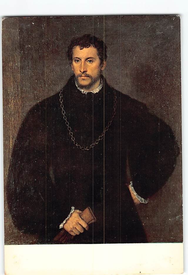 Postcard Portrait of a Young Englishman Painting by Titian