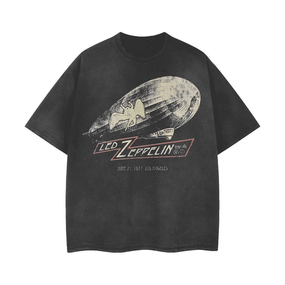 Acid Washed Distressed Vintage Rock Band T-Shirt Unisex 103352  -image