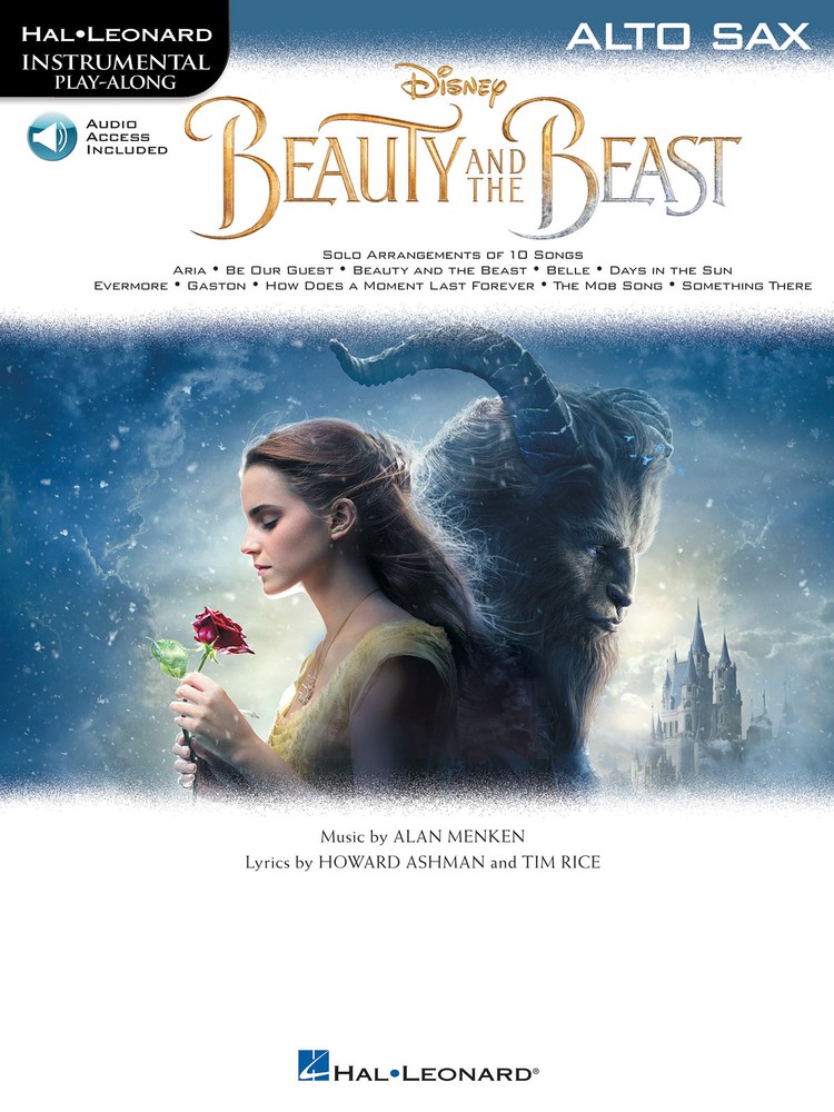 Beauty and the Beast Disney Movie for Alto Sax Sheet Music Play-Along Book Audio