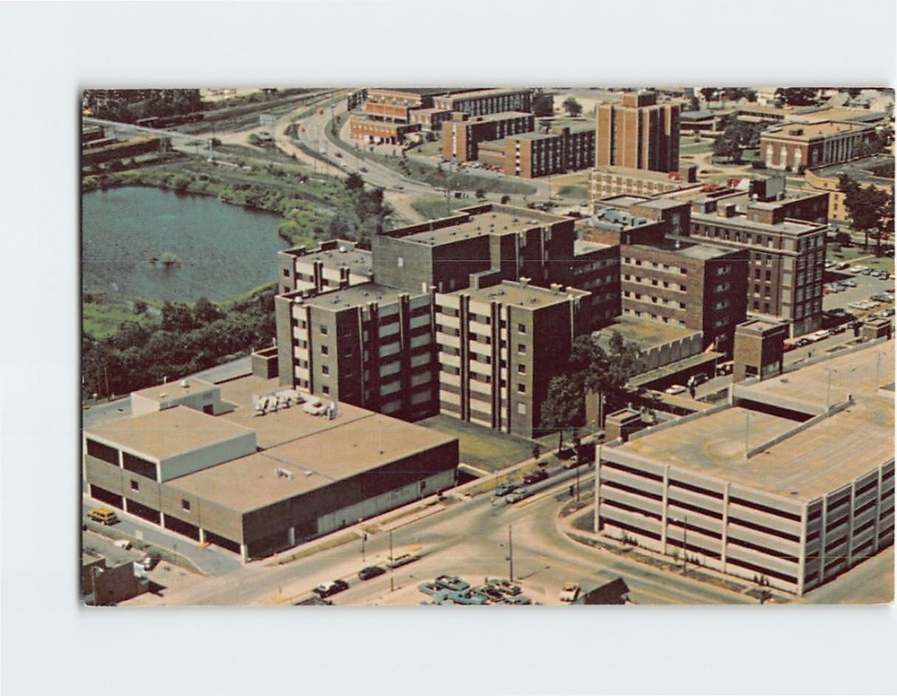 Postcard Aerial View St Luke's Methodist Hospital Cedar Rapids Iowa