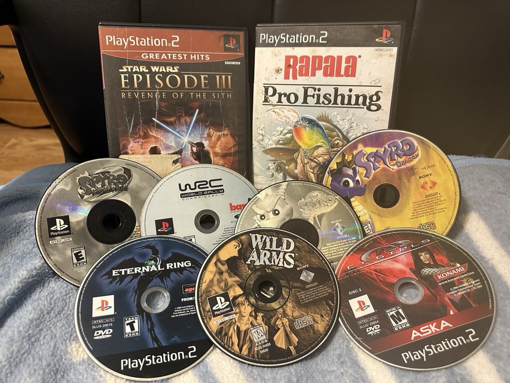 Lot 9  Loose Playstation 1 & 2 PS1 PS2 Games **SCRATCHED & UNTESTED**