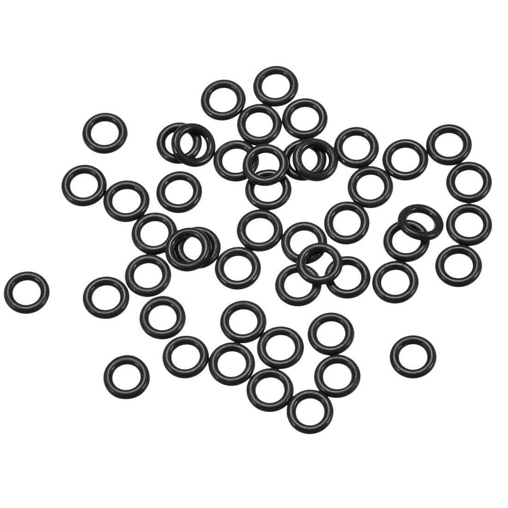 Fluorine Rubber O Rings, 5mm OD, 3mm ID, 1mm Width, Seal Gasket Black 50Pcs #F2