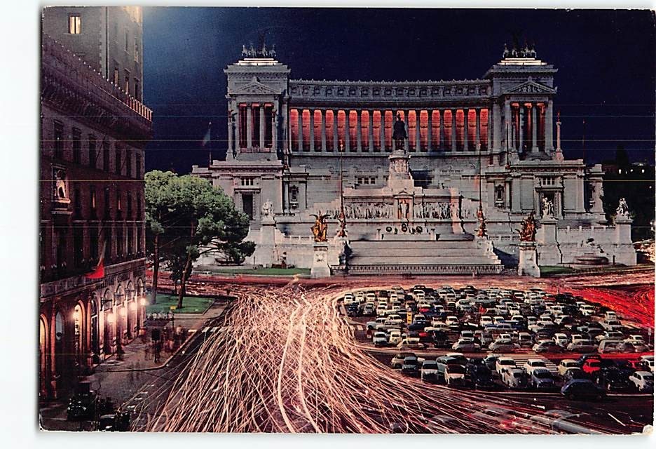 Postcard Victor Emmanuel II Monument Rome Italy