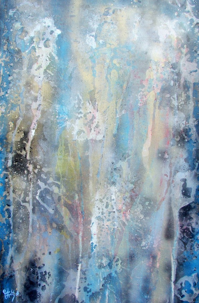 Modernist LARGE ABSTRACT PAINTING Expressionist MODERN ART CLIMAX FOLTZ $