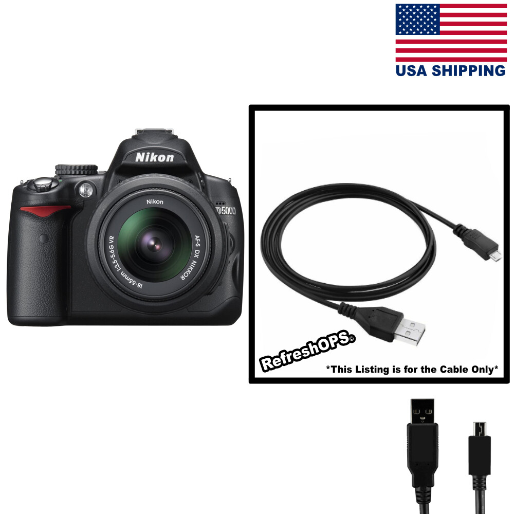 Nikon D5000 CMOS Digital SLR Camera USB Cable Transfer Cord Replacement