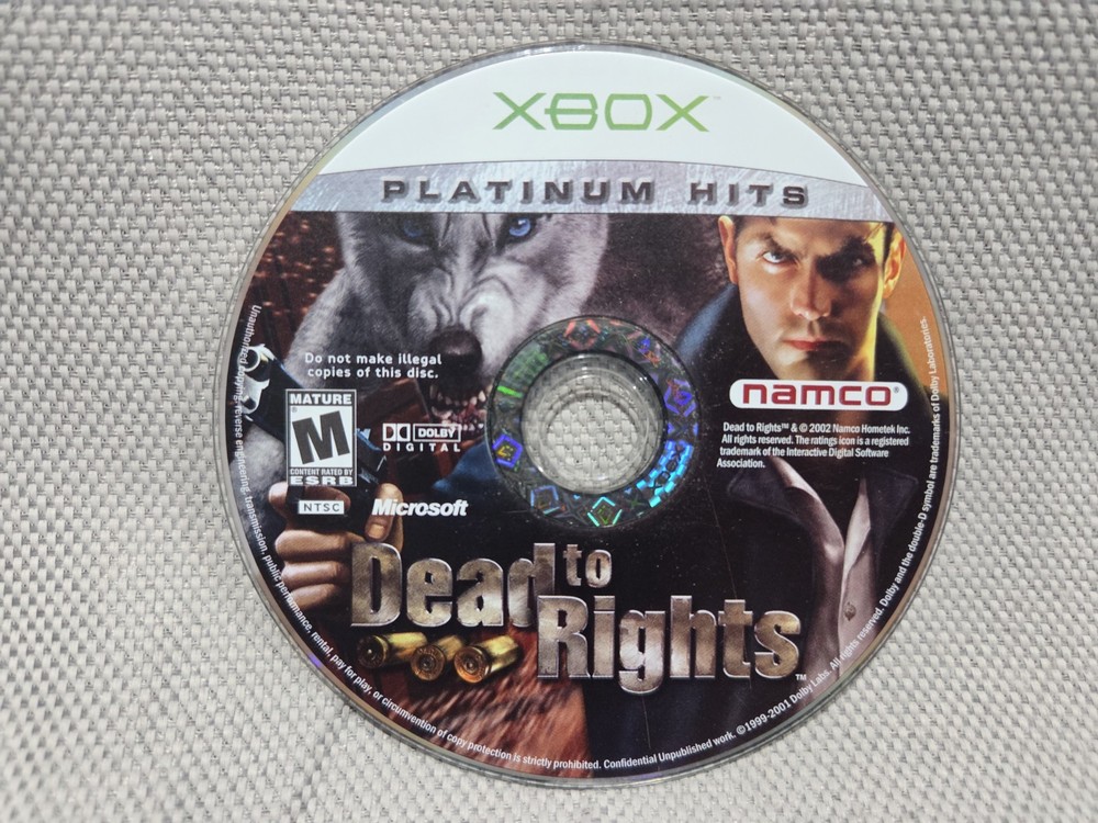 Dead to Rights II Microsoft Xbox (Disc Only) Tested And Working Platinum Hits