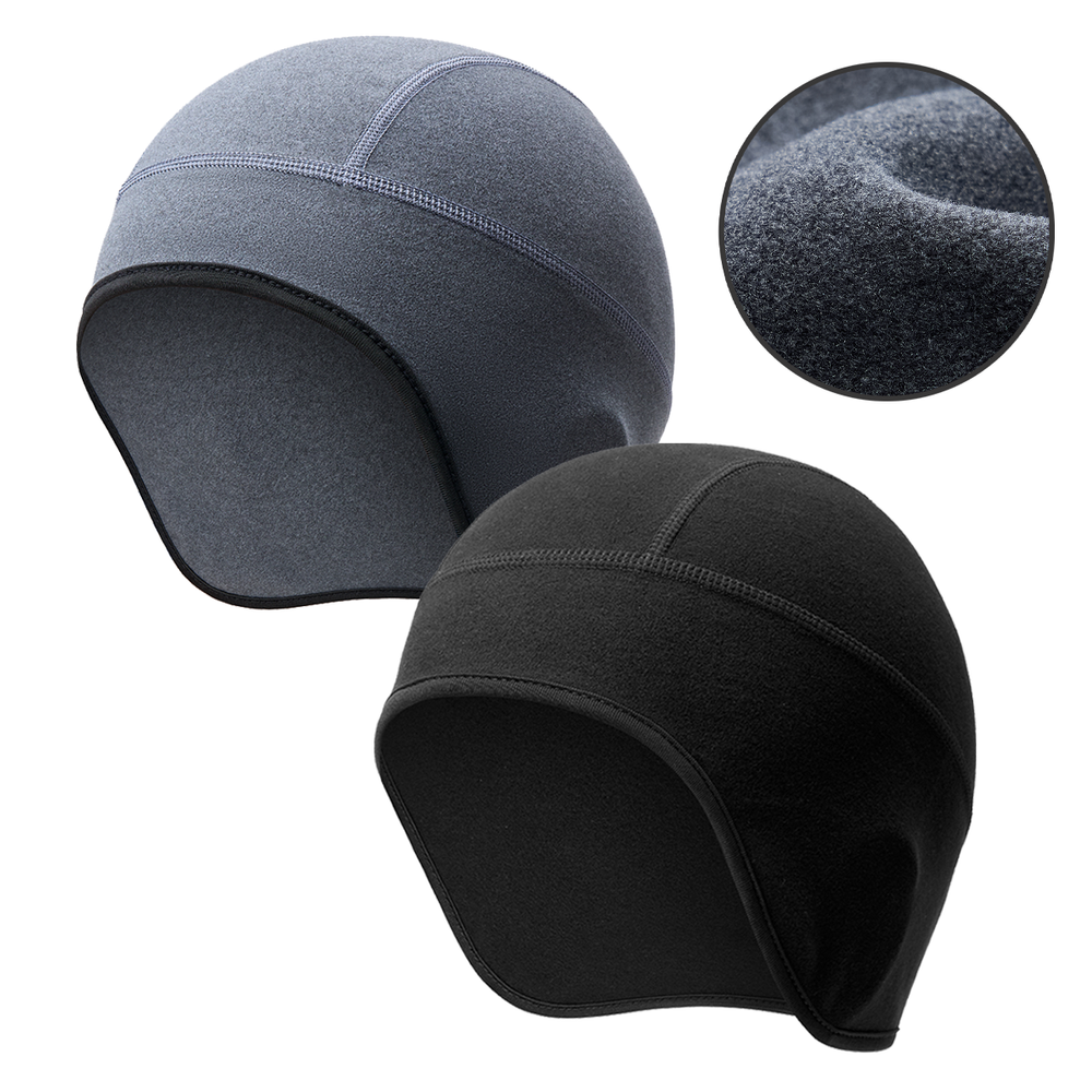 Men's Thermal Fleece Skull Cap Beanie for Winter Skiing Cycling Under Helmet