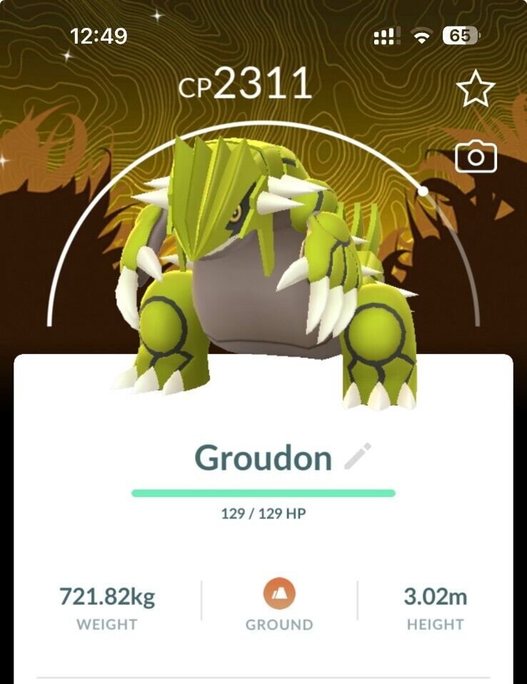 Shiny Groudon Wild Area Global background - MlNl P T C - Read Description