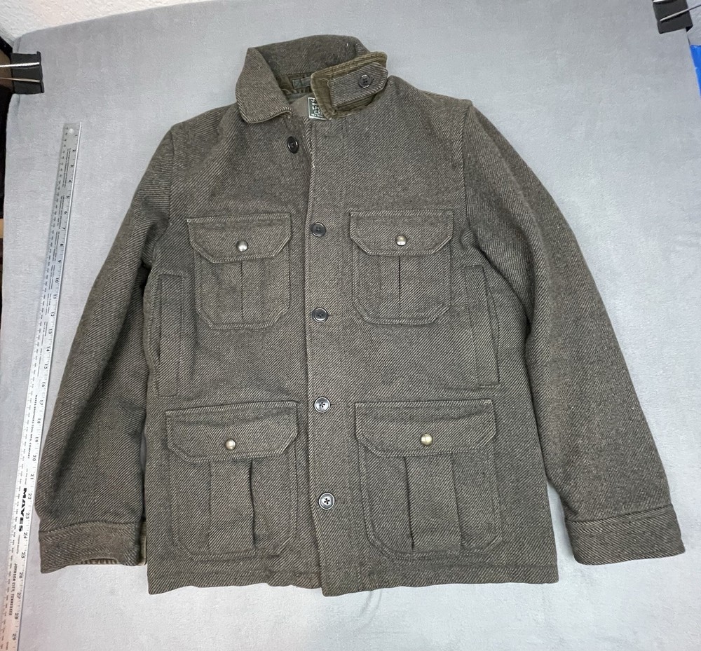 J.Crew Barn Coat Mens Small Green Irvine Jacket Sporting Goods Utility Warm