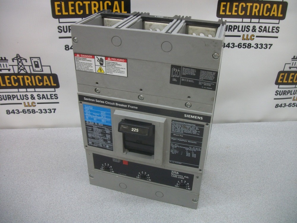 Siemens Sentron Jd6-A Circuit Breaker Jd63F400 400A 600V 3P W/225A Trip + Shunt