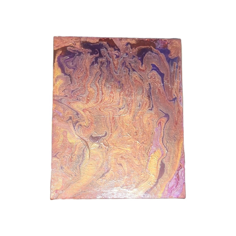 Original Abstract Acrylic Pour Painting on Canvas Unframed Single Piece Art