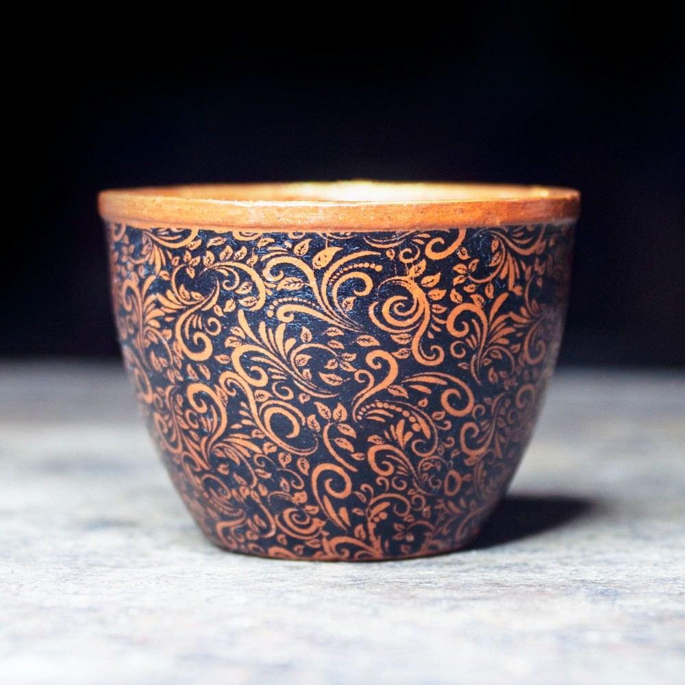 Miniature Clay Vase Handmade Collectible Pottery 1.75X2.5
