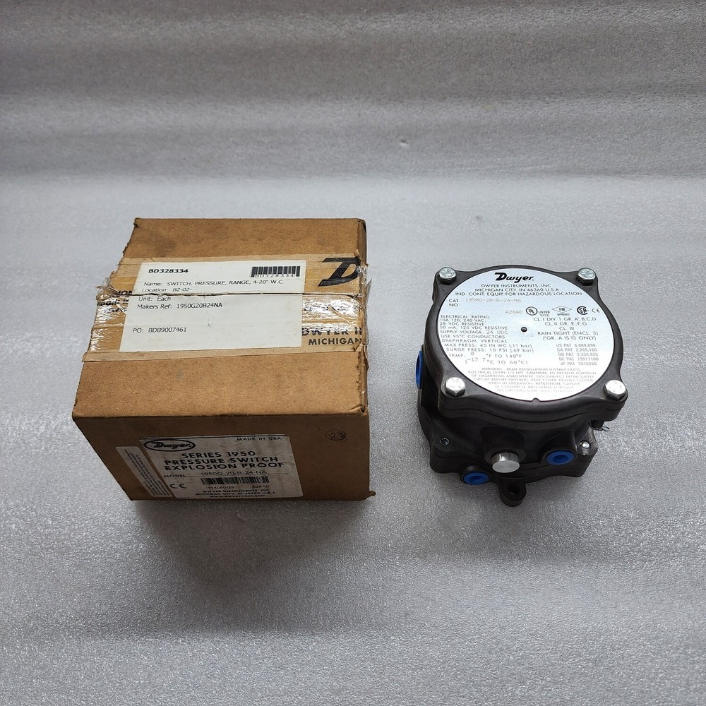 DWYER 1950G-20-B-24-NA DIFFERENTIAL PRESSURE SWITCH