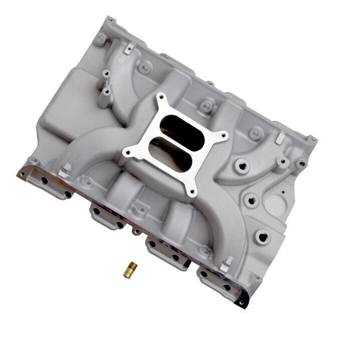High-Performance Satin Aluminum Dual Plane Intake Manifold for Ford FE 360 390 406 410 427 428