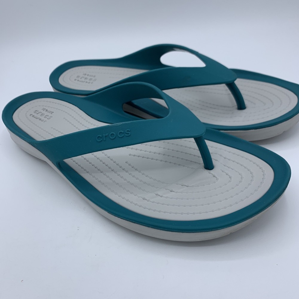 CROCS Sandals Swiftwater Womens Size 11 Thong Flip Flop Beach Comfort