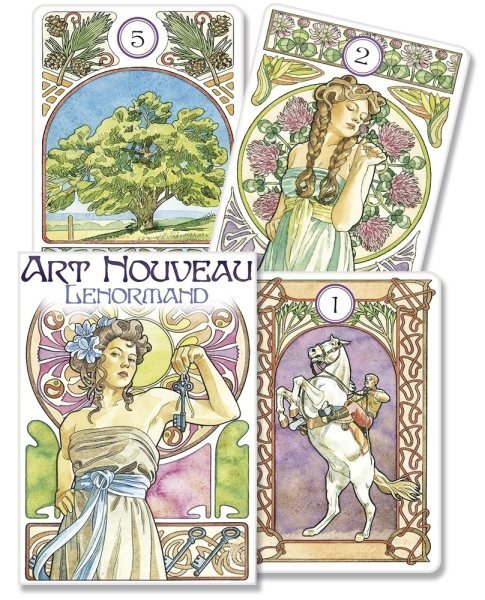Art Nouveau Lenormand Oracle, Cards by Weatherstone, Lunaea; Castelli, Antone...