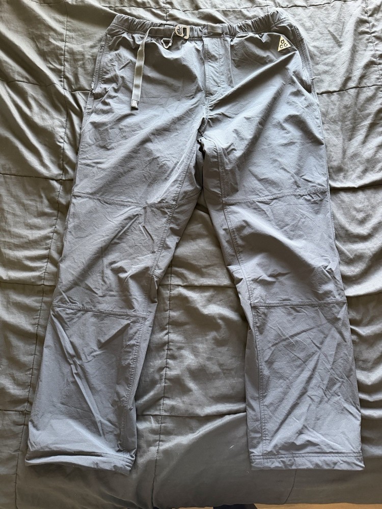 Nike ACG Men's XL Belted Sunfarer Trail Pants Black Hiking UV Straight Leg