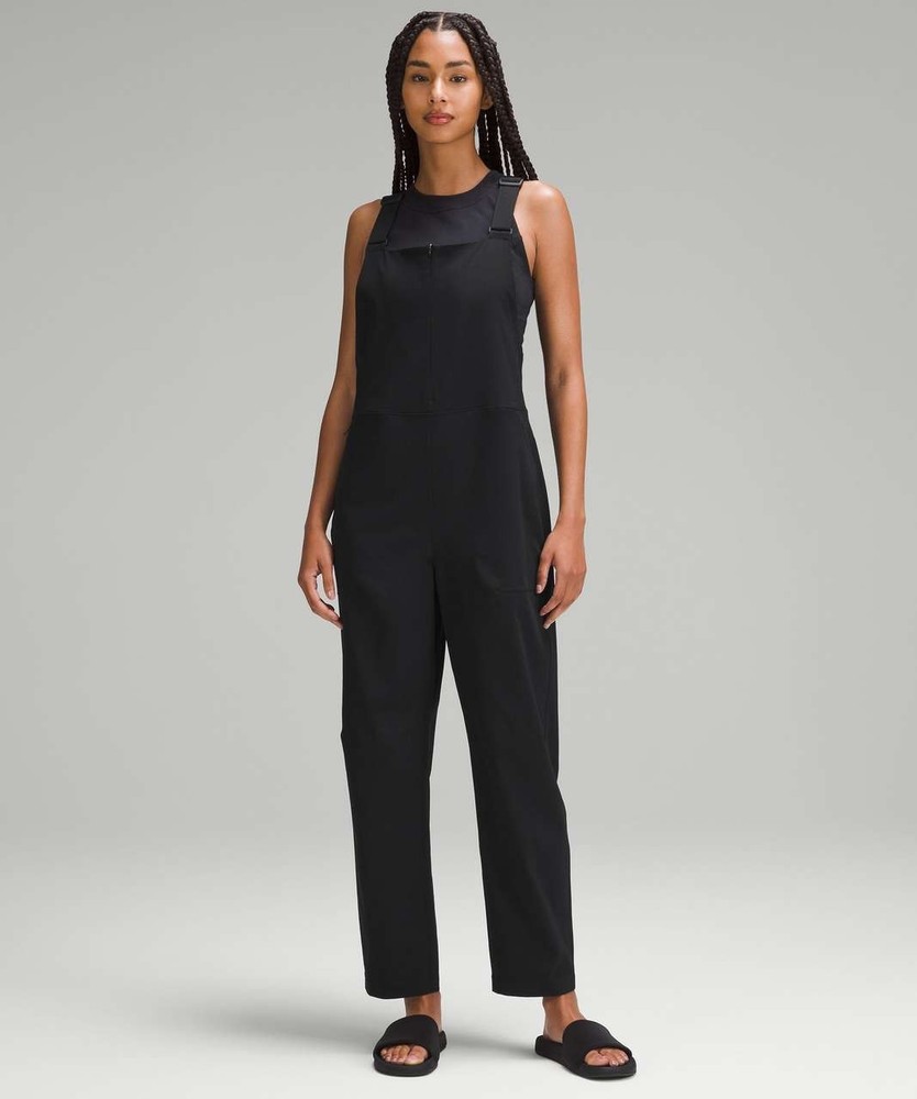 Lululemon Overalls Womens 8 Black Woven Air Jumpsuit