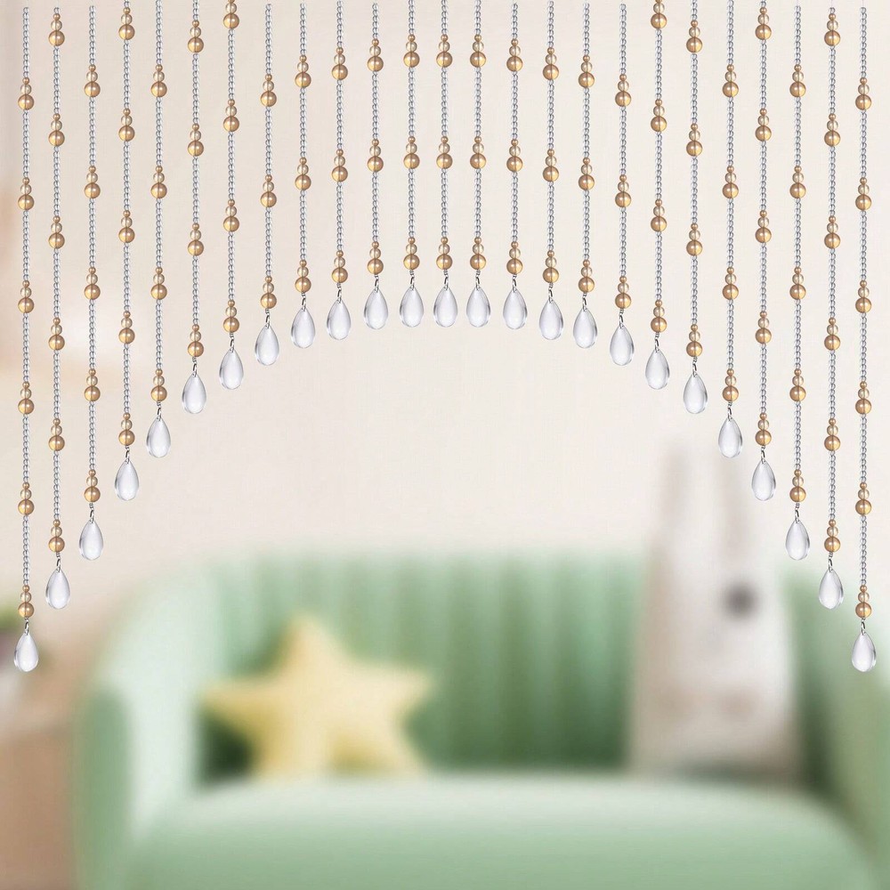 XYLC6 Arch Crystal Glass Beaded Door Curtain 25 or 40 Strings Room Divider