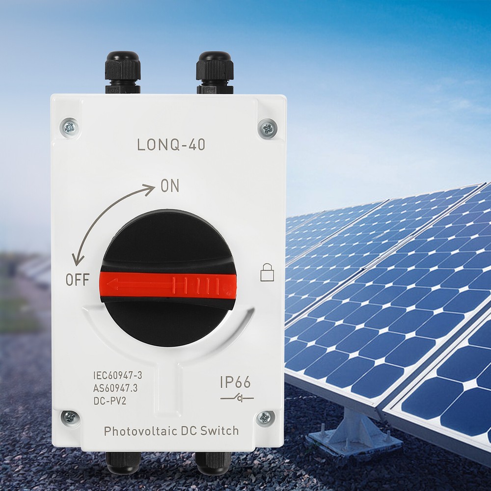 PV Solar Disconnect Switch IP66 Photovoltaic Circuit Isolator for Solar Panels