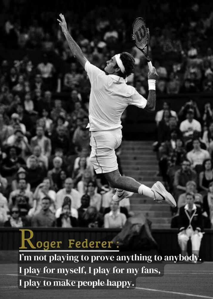 Roger Federer Framed Tennis Poster - Perfect Gift for Tennis Fans  