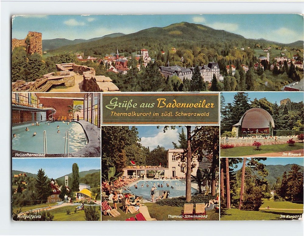 Postcard Thermalkurort im südl. Schwarzwald Grüße aus Badenweiler Germany