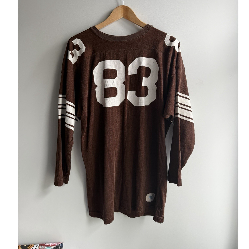 70s Champion Products Durene football jersey chocolate brown size 48